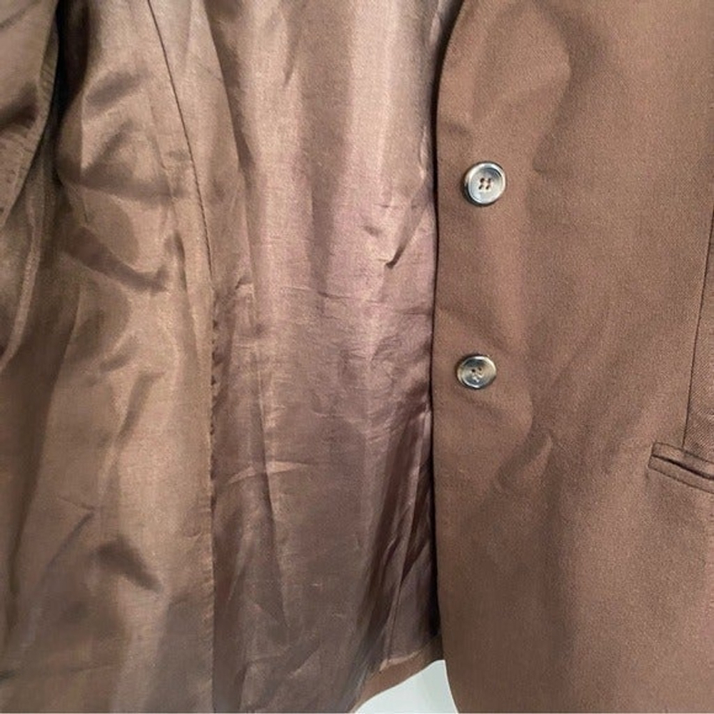 Pendleton Wool Blend Blazer Brown Size 10 Petite - Picture 8 of 8